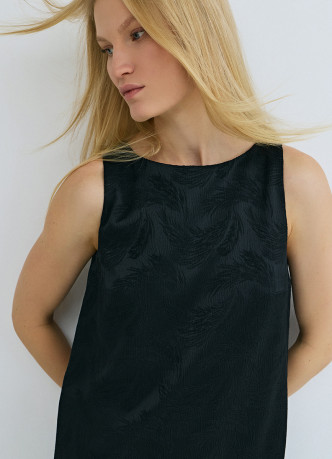 Платье мини из жаккарда