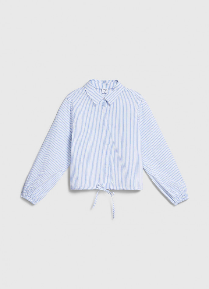 Рубашка с утяжкой по низу для девочек