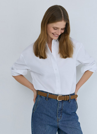 Свободная рубашка из хлопка