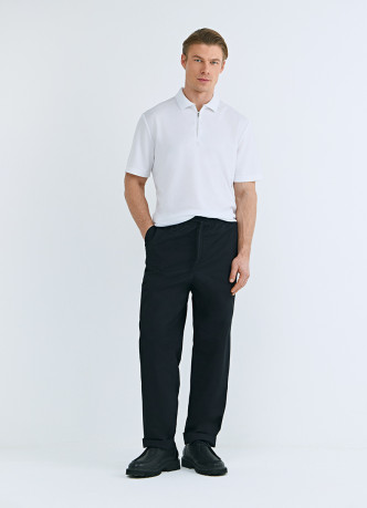 Поло из техноткани с воротником на молнии