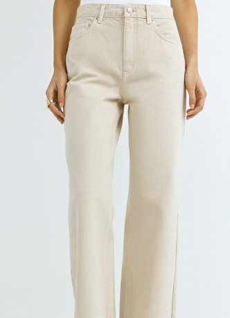 Широкие джинсы из плотного денима