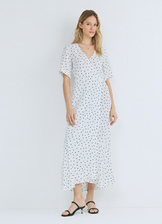 Платье на запах из креповой вискозы