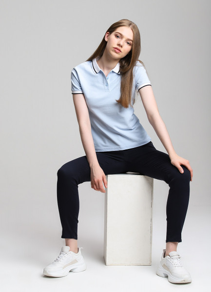 

Поло из пике, Голубой