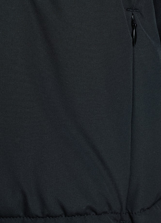 Длинный стёганый пуховик с капюшоном