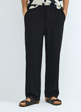 Брюки из вискозы с эластичным поясом