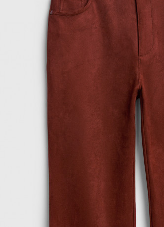 Прямые брюки из искусственной замши