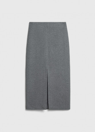 Трикотажная прямая юбка миди