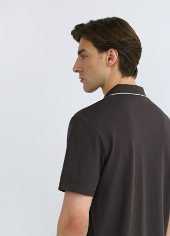 Поло из шелковистого пике