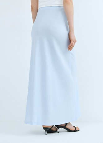 Юбка миди А-силуэта с эластичным поясом