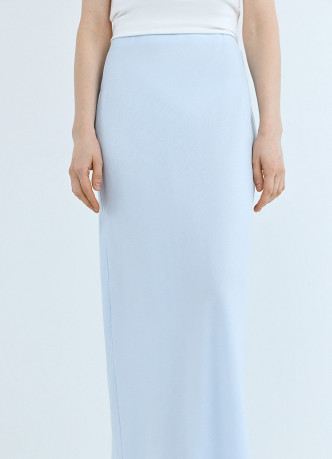 Юбка миди А-силуэта с эластичным поясом