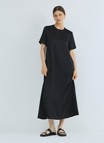 Сатиновое платье-футболка