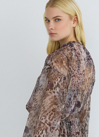 Шифоновое платье с принтом