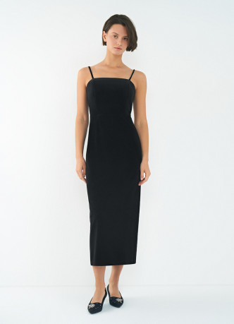 Бархатное платье-бюстье