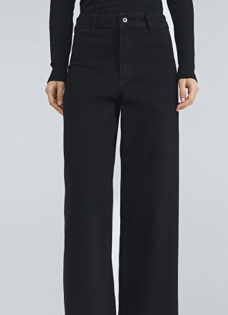 Укороченные широкие джинсы