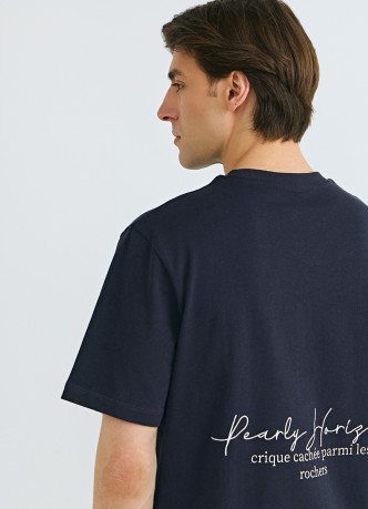 Футболка из плотного хлопка с текстовым принтом