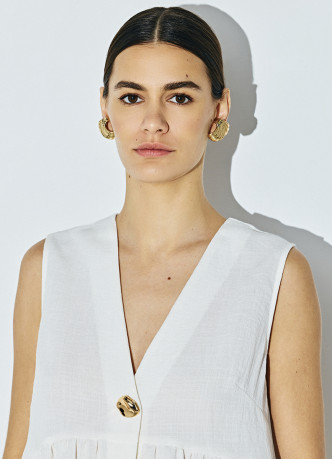 Топ из вискозы с застёжкой