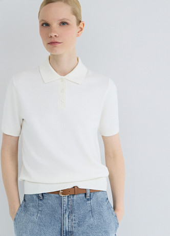 Базовый джемпер поло с коротким рукавом