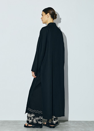 Кимоно на завязках из вискозы и льна