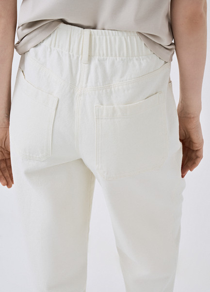 Свободные брюки с эластичным поясом, Белый O`Stin LP6652O02-02 - фото 6