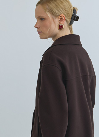 Короткое двубортное пальто