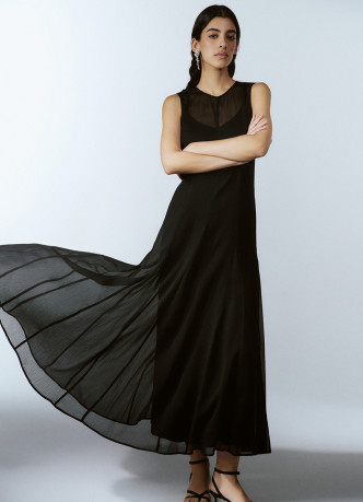 Шифоновое платье А-силуэта