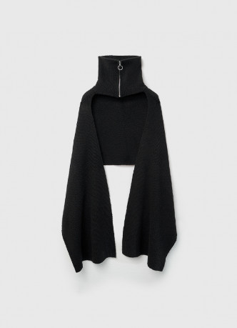 Шарф с воротником на молнии