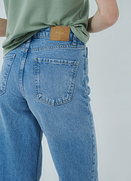 Широкие джинсы с высокой посадкой, Голубой O`Stin LP465OO02-D6 - фото 6
