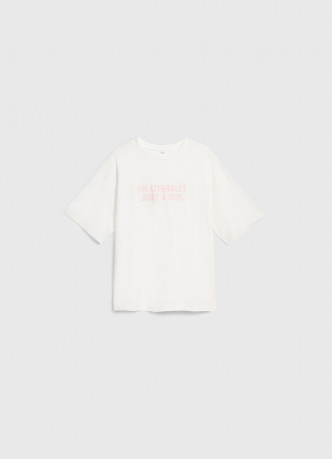 Футболка оверсайз с принтом для девочек