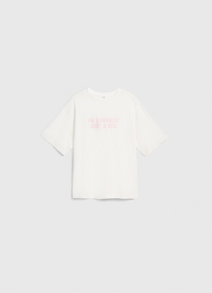 Футболка оверсайз с принтом для девочек