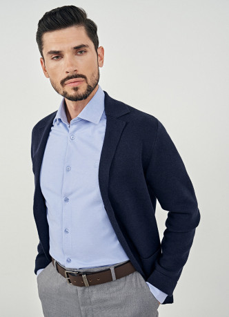 Рубашка Slim Fit из трикотажа