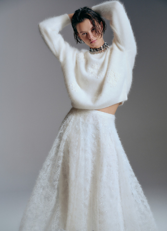 Кружевная юбка А-силуэта