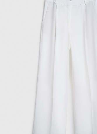 Прямые брюки со льном