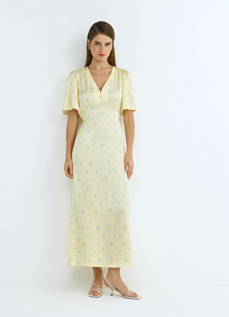 Платье миди с принтом