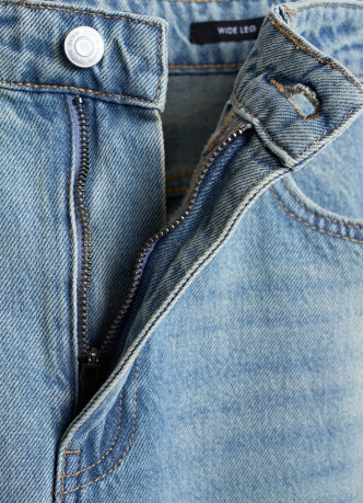 Широкие джинсы с высокой посадкой