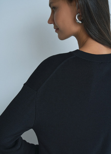 Укороченный джемпер 31536690299 Черный, размер 44,42, фото 6