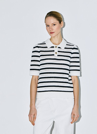 Поло структурной вязки