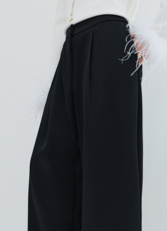 Атласные прямые брюки