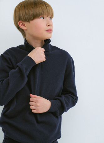 Свитер с воротником на молнии для мальчиков