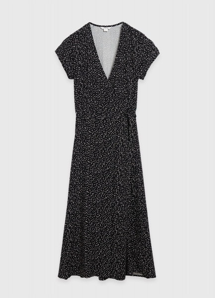 Платье на запах из вискозы, Черный O`Stin LR4672O02-99 - фото 6