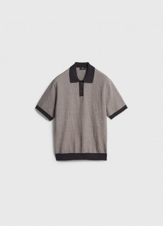 Поло из текстурной ткани
