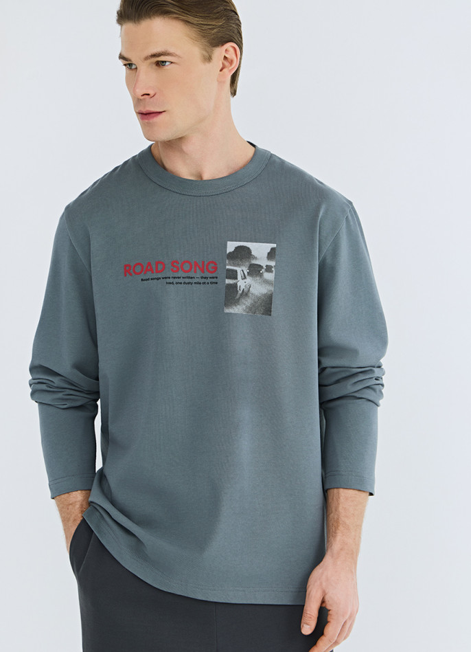 Футболка из плотного джерси с принтом