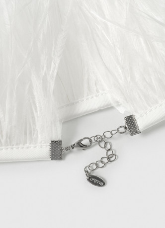 Колье из натуральных перьев