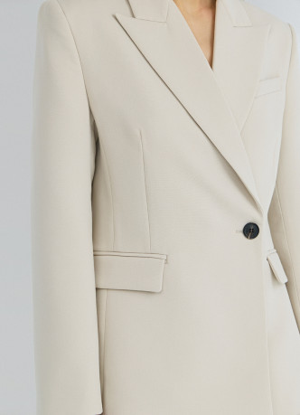 Двубортный жакет с драпировкой