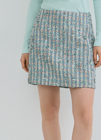 Юбка мини из твида