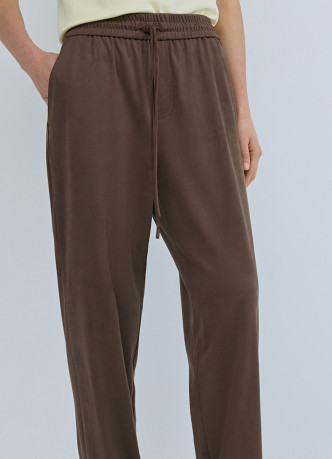 Брюки Baggy из искусственной замши