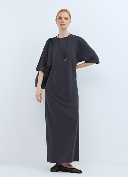 

Платье-футболка из вискозы, Серый