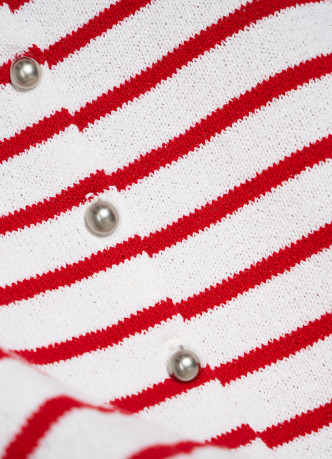 Кардиган в полоску с коротким рукавом