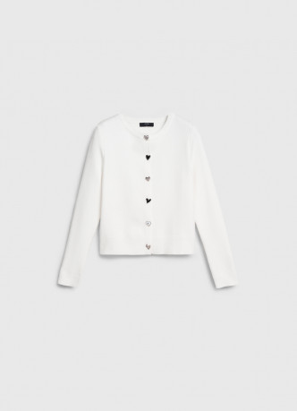 Вязаный кардиган с фигурными пуговицами