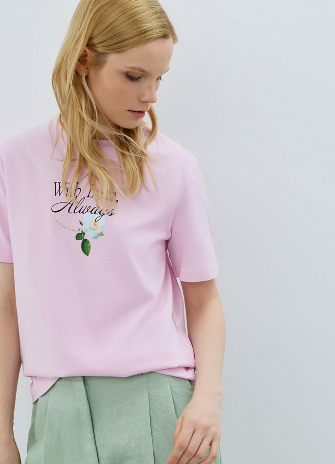 Футболка с цветочным принтом
