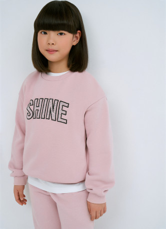 Свитшот с аппликацией для девочек